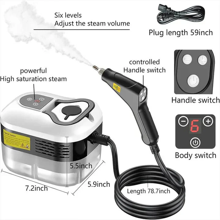 Steam Cleaning Device with Nozzles and Heat Resistant Gloves - Image 9