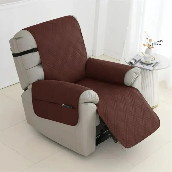 Non-Slip Waterproof Quilted Recliner Cover with Elastic Straps - Image 5
