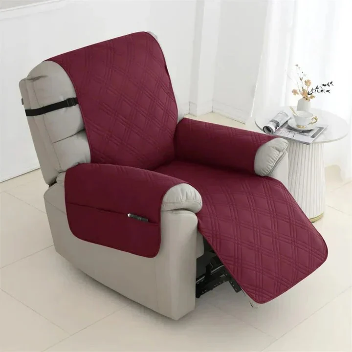 Non-Slip Waterproof Quilted Recliner Cover with Elastic Straps - Image 6