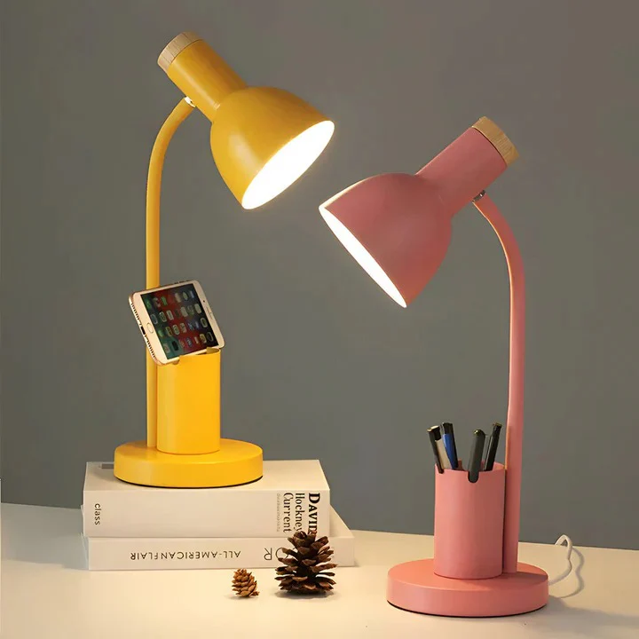 Nordic LED Table Lamp with Integrated Pen Holder - Image 7