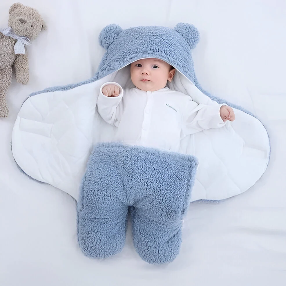 Baby Wrap Blanket with Soft Fabric for Nursery and Stroller Use