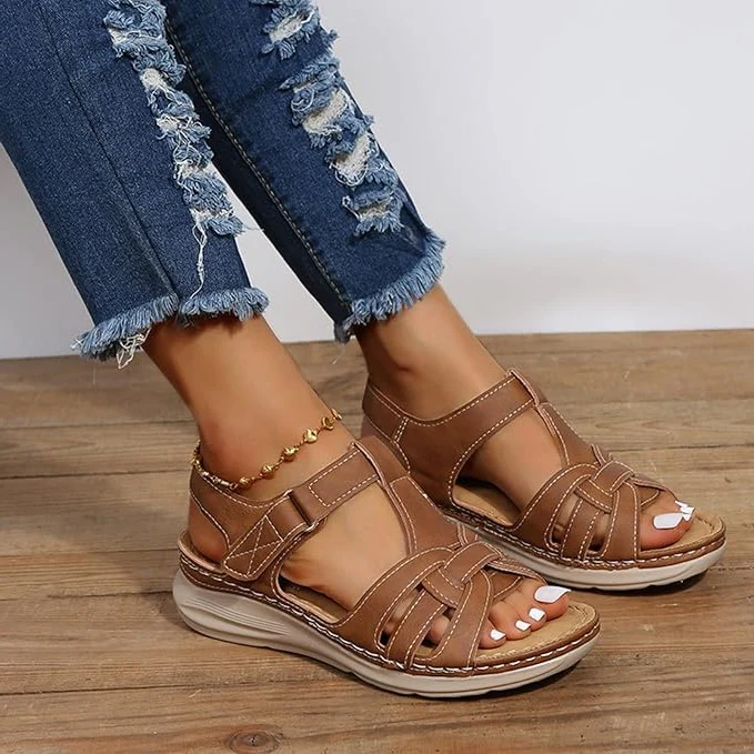 Orthopedic Women's Velcro Sandals - Image 3