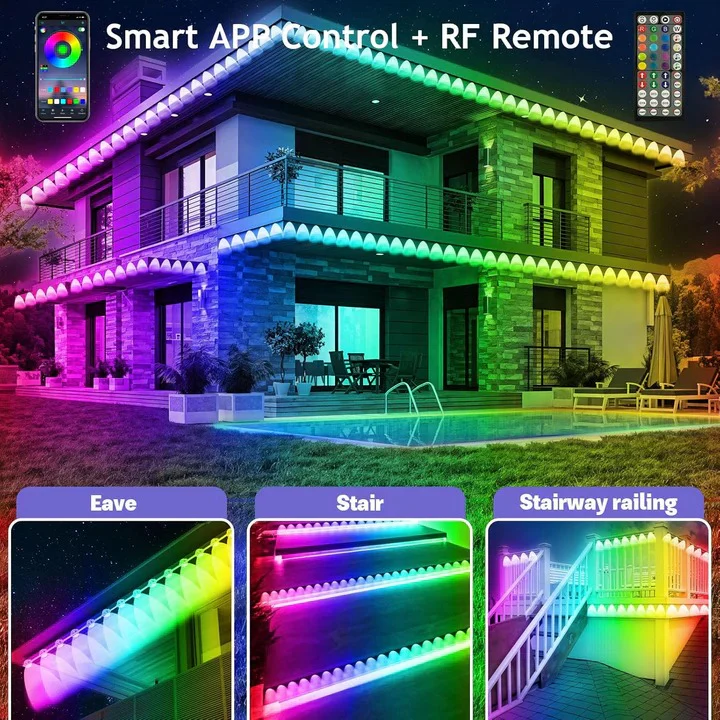 Outdoor Soffit LED Lighting Kit App Controlled Design - Image 5