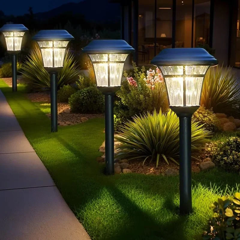 Outdoor Solar LED Lights for Garden and Pathway Use, Set of 4 - Image 2