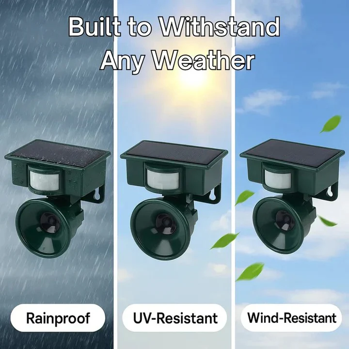 Outdoor Solar-Powered Motion-Activated Bird Deterrent Sound Device - Image 11