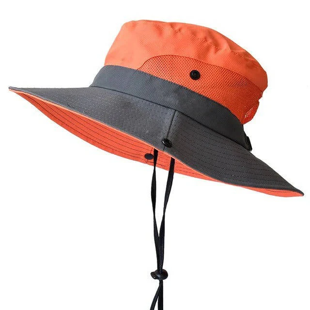 Foldable Outdoor Sun Hat with Wide Brim and Adjustable Strap - Image 2