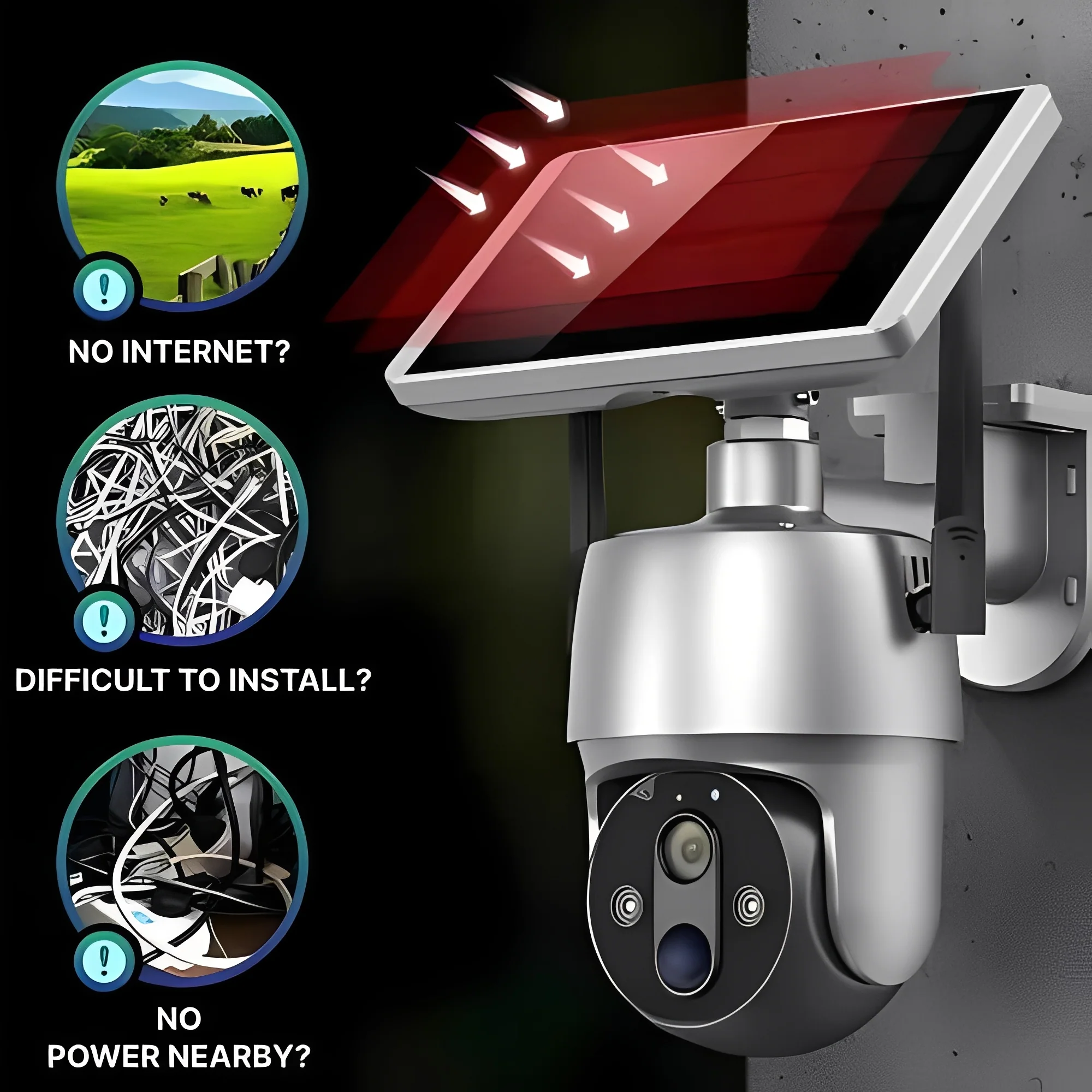 Solar Powered Outdoor Camera with Motion Detection and Audio - Image 2