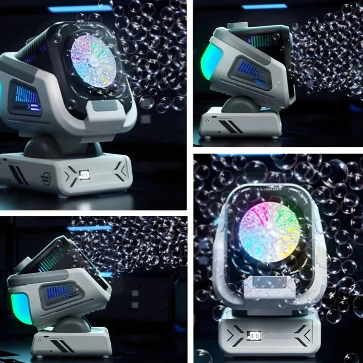 Bubble Blower with LED Lights and Rotating Base - Image 6