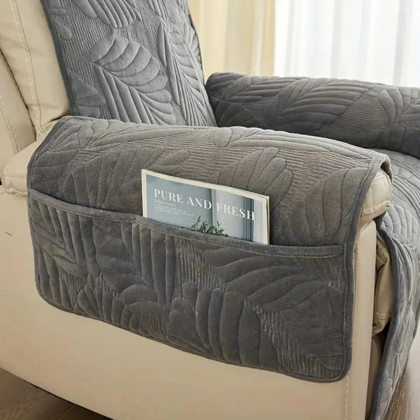 Patterned Stretch Recliner Slipcover with Full Coverage - Image 11