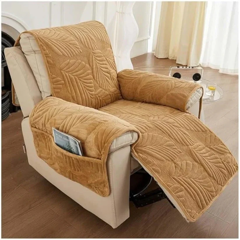 Patterned Stretch Recliner Slipcover with Full Coverage - Image 3