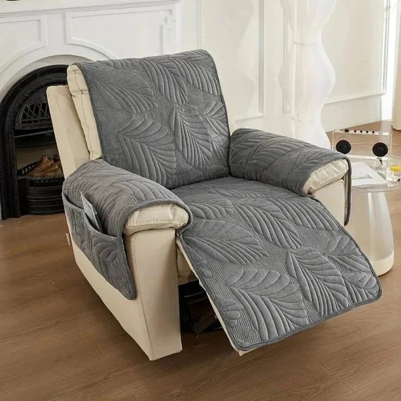 Patterned Stretch Recliner Slipcover with Full Coverage - Image 4