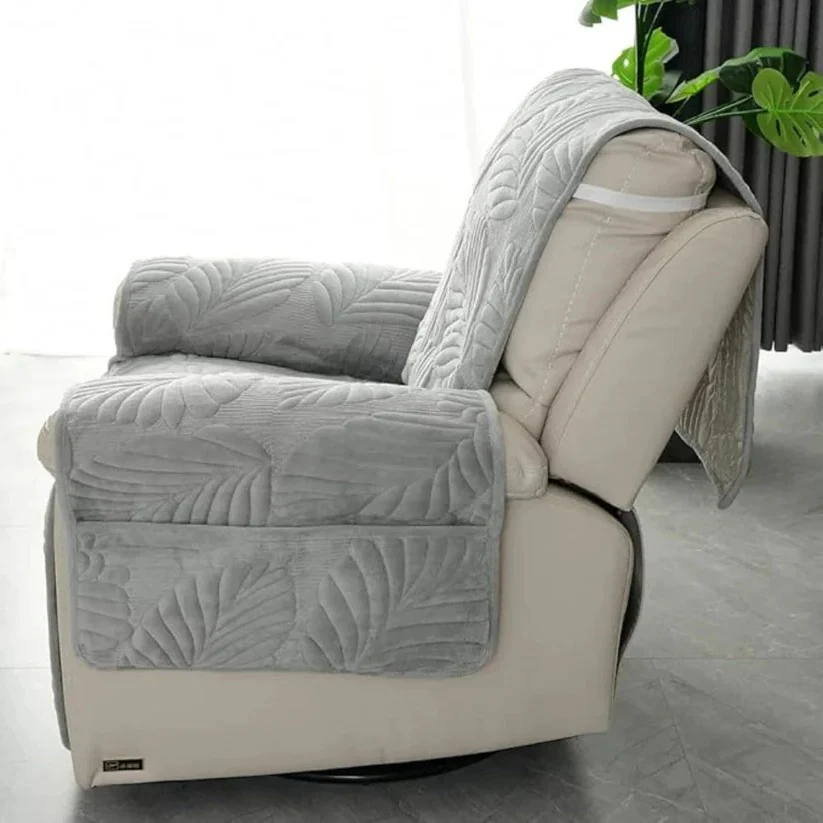Patterned Stretch Recliner Slipcover with Full Coverage - Image 7