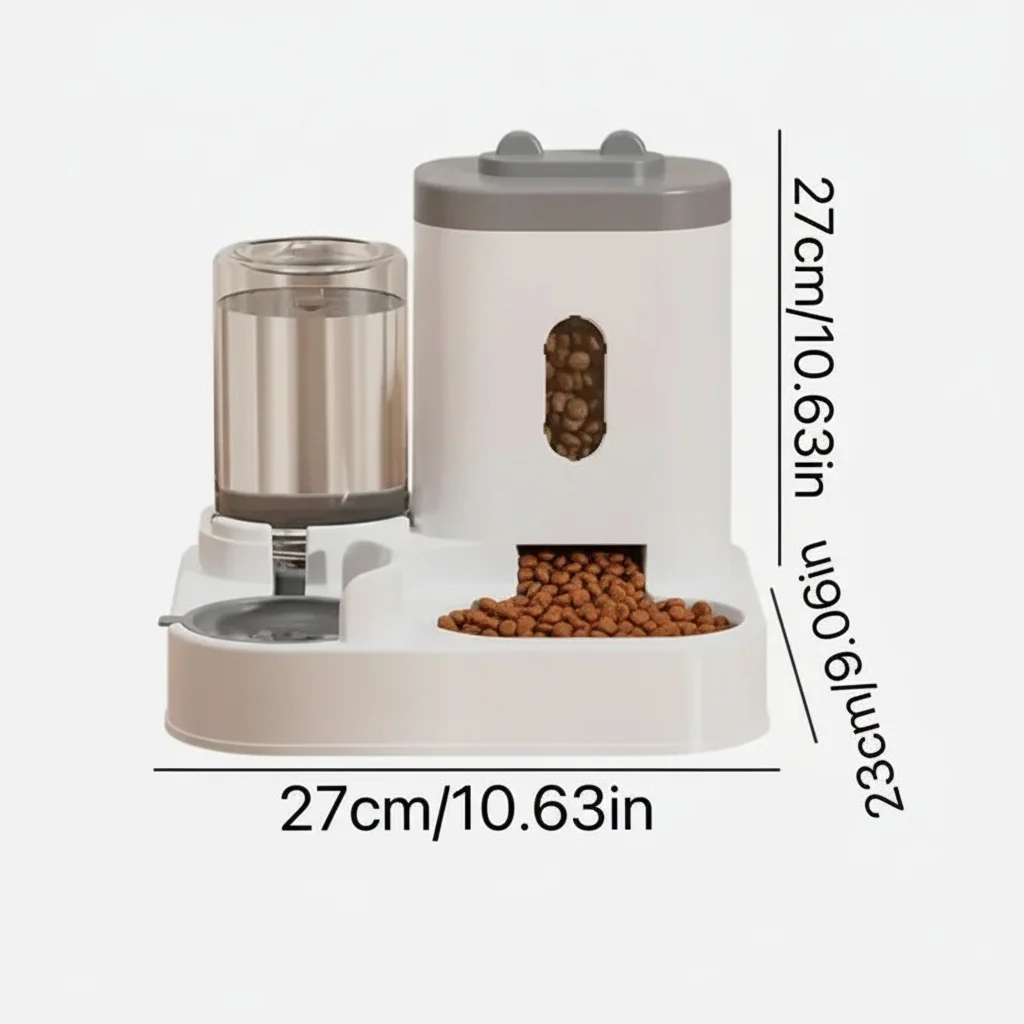 Pet Feeder and Water Dispenser with Gravity Feed for Cats and Dogs - Image 5