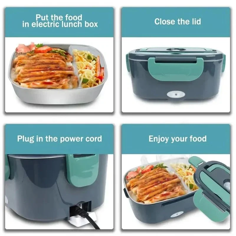 Plug-In Electric Heated Lunch Box with Insulated Container for Car Office and Travel Meals - Image 3