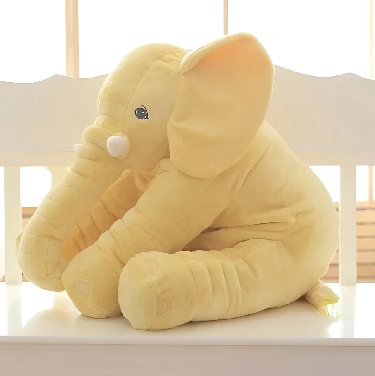 Plush Elephant Pillow with Soft Body Support for Infants - Image 2
