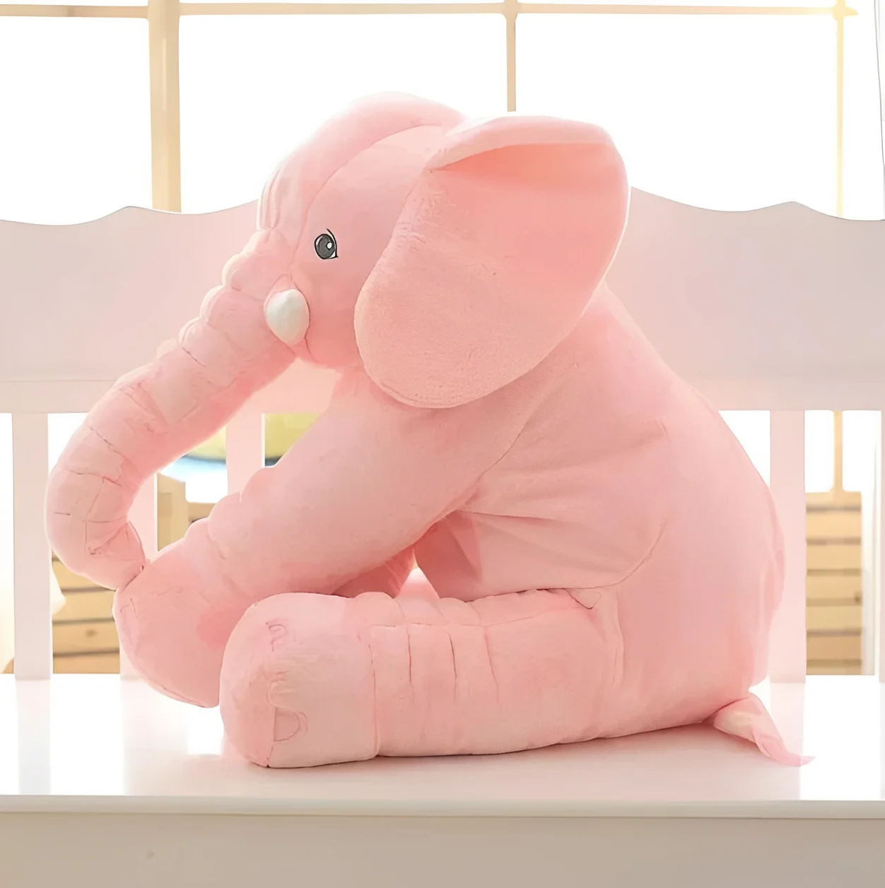 Plush Elephant Pillow with Soft Body Support for Infants - Image 3