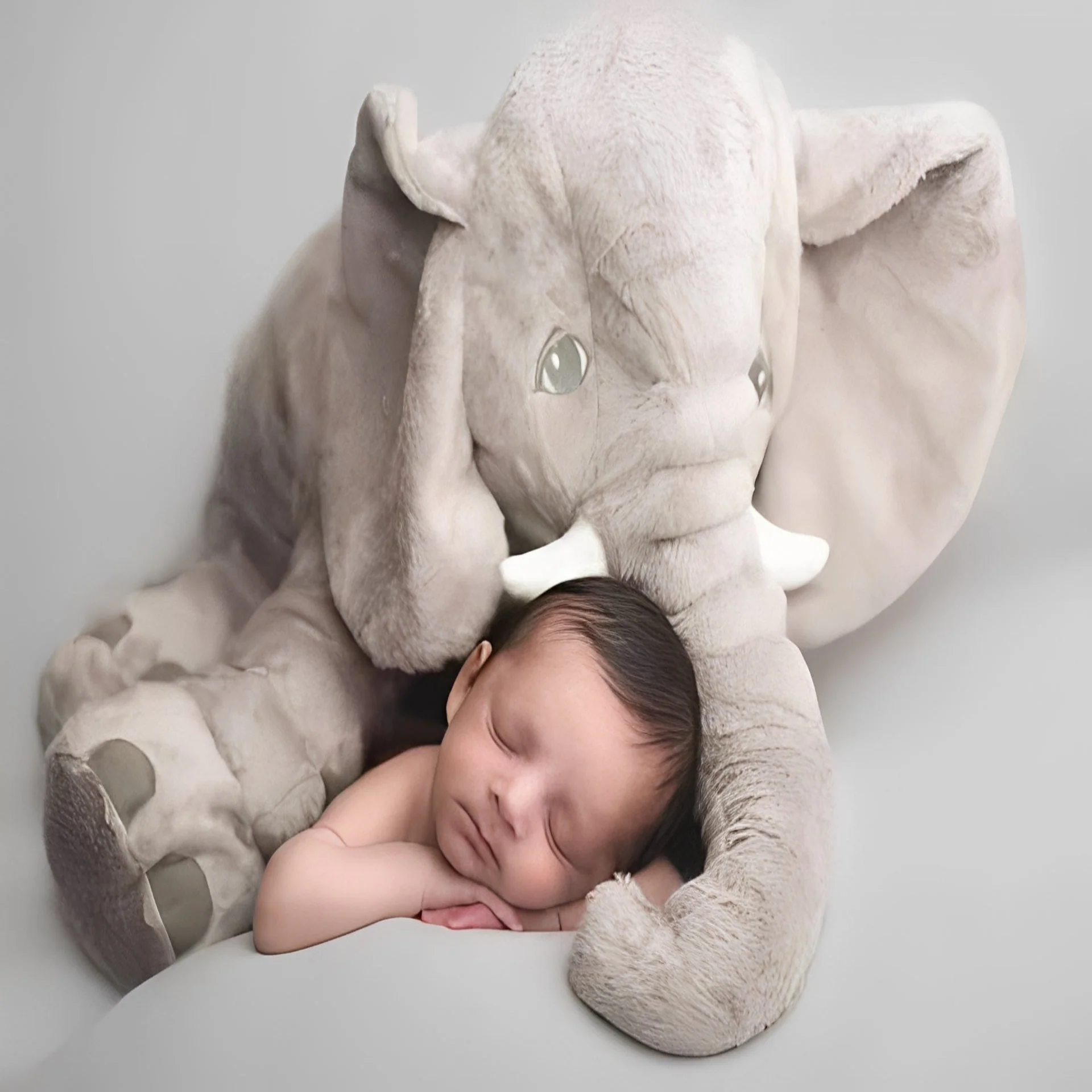 Plush Elephant Pillow with Soft Body Support for Infants - Image 7