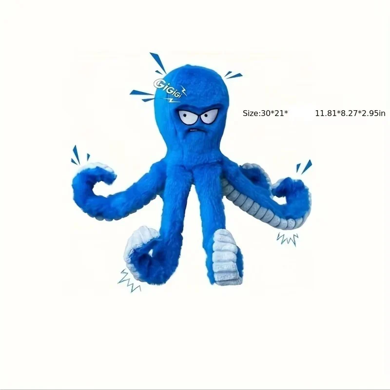 Plush Octopus Shaped Pet Toy with Sound Feature - Image 6