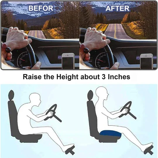 Portable Adult Car Seat Cushion for Extra Height - Image 9