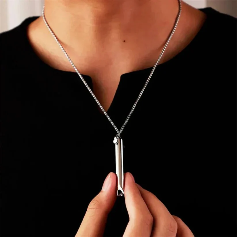 Portable Metal Breathing Trainer Pendant for Guided Breathing - Image 2