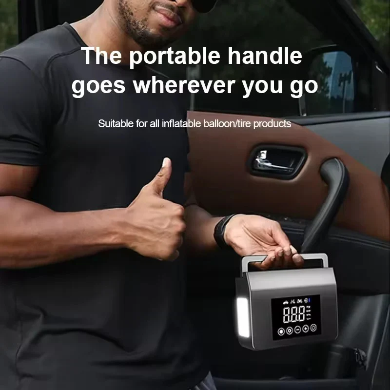 Portable Car Jump Starter with Built In Tire Air Compressor and Digital Screen - Image 3