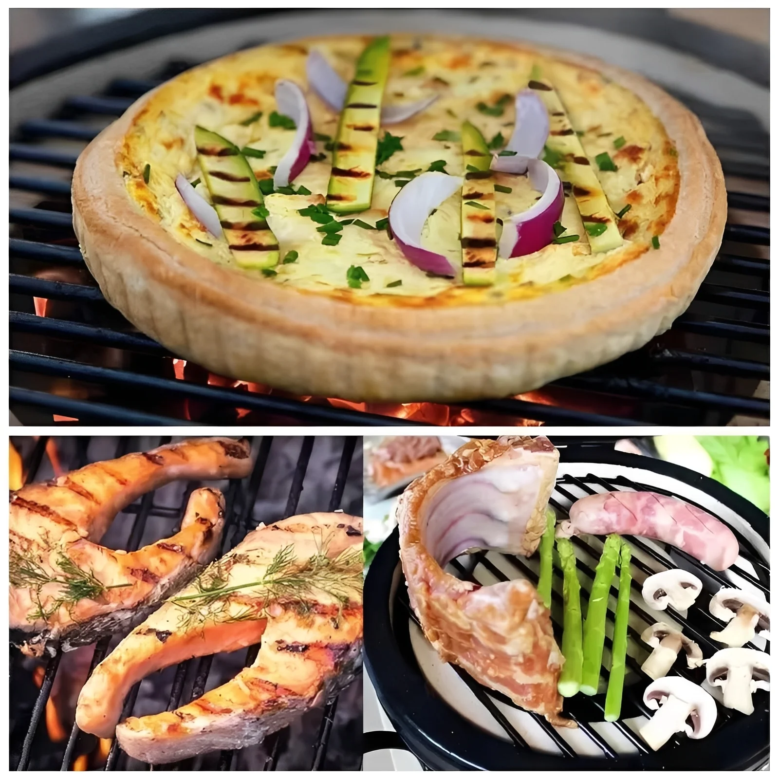 Portable Ceramic Charcoal Grill and 13 Inch Outdoor BBQ Stand - Image 3
