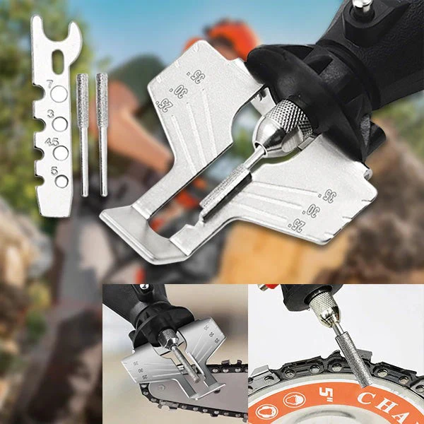Portable Chainsaw Sharpener for On-Site Use with Angle Guide Design - Image 3