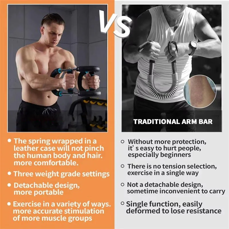 Portable Chest and Arm Resistance Trainer for Men with Adjustable 60-90 Lbs Workout Resistance - Image 6