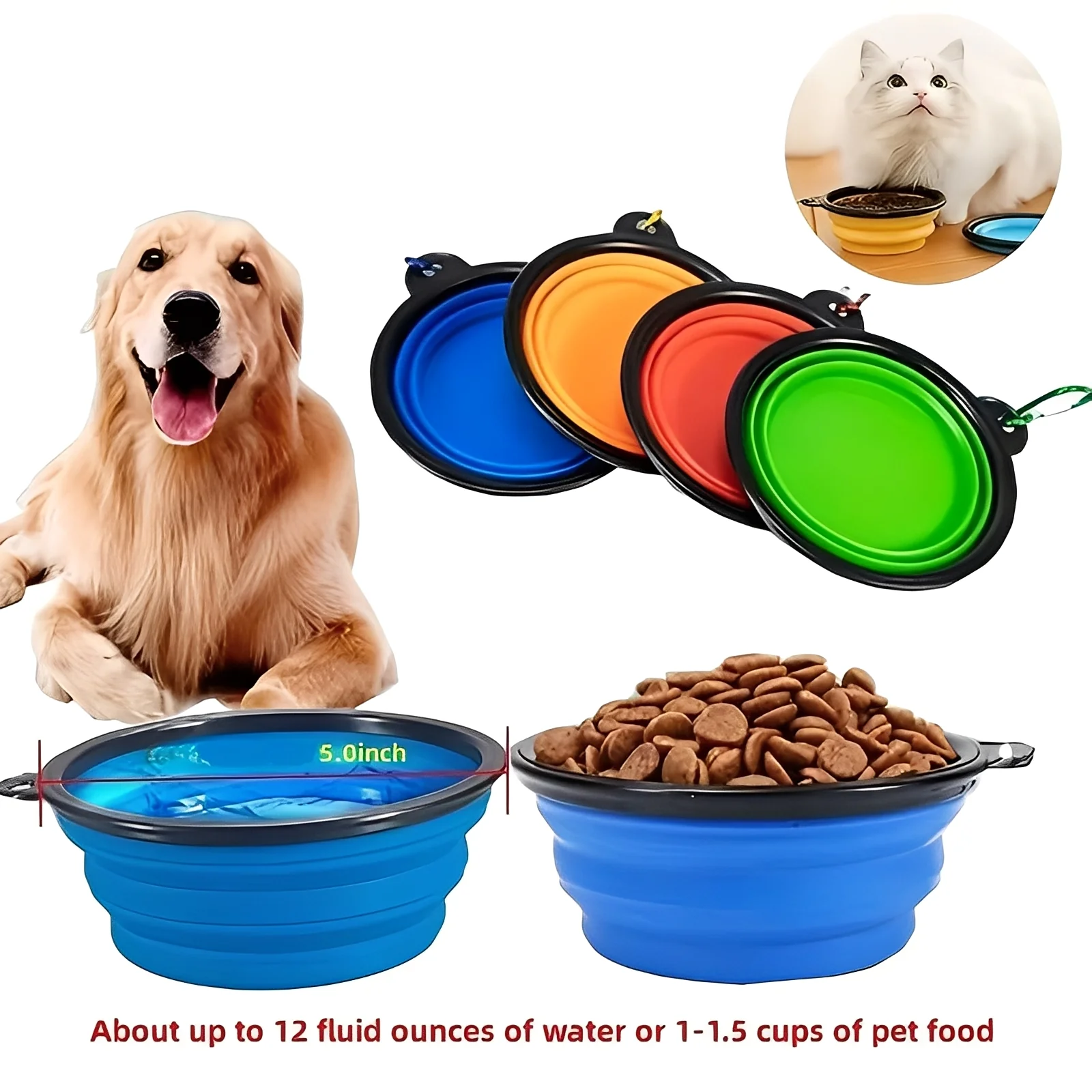 Portable Collapsible Silicone Pet Bowl for Dogs and Cats - Image 10