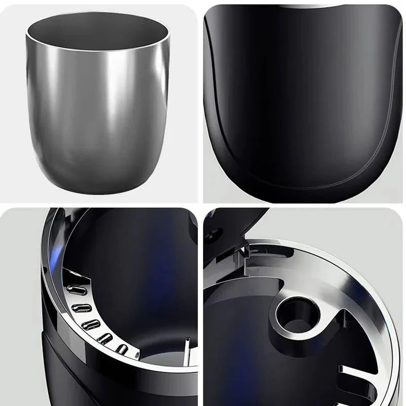 Portable Cup Holder Ashtray with LED Light, Lidded and Odor Resistant Design - Image 5