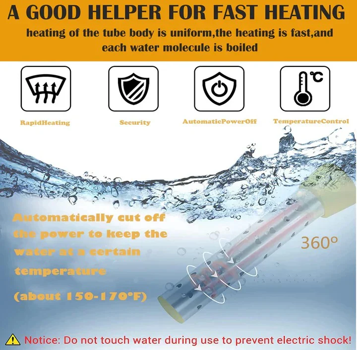Portable Electric Immersion Water Heater For Home - Image 3
