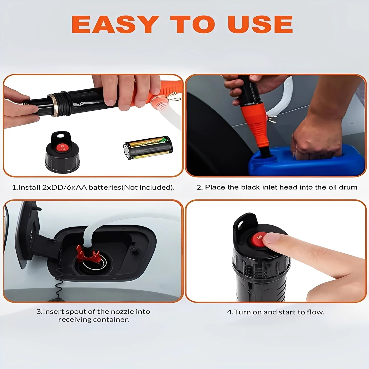 Portable Battery Powered Electric Pump for Fuel and Fluid Transfer - Image 3