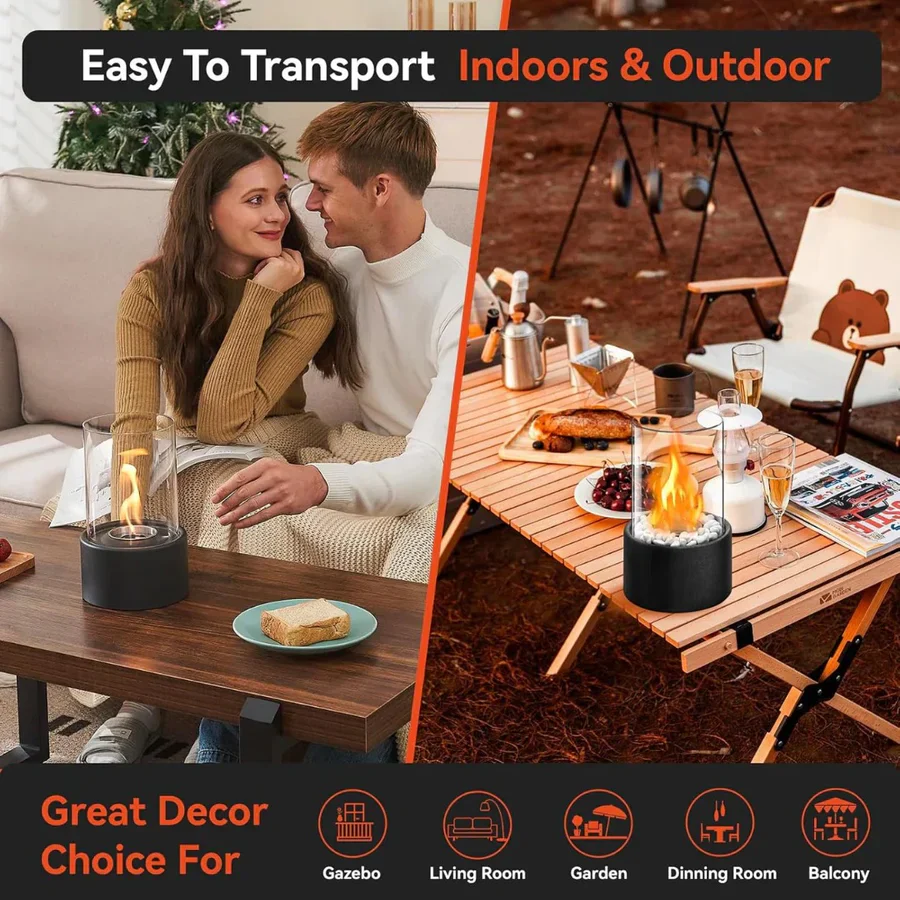 Mini Portable Glass Tabletop Fireplace - Image 10