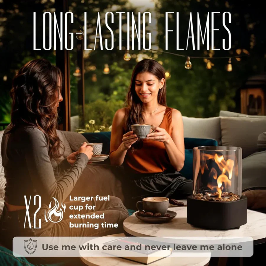 Mini Portable Glass Tabletop Fireplace - Image 13