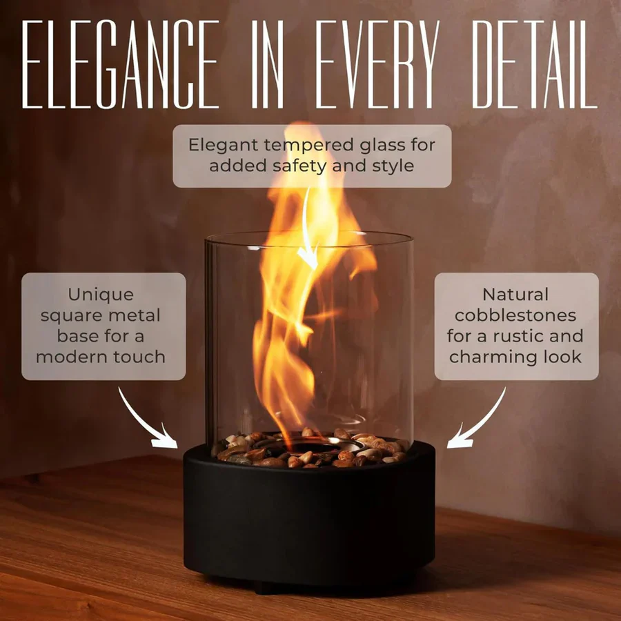 Mini Portable Glass Tabletop Fireplace - Image 8