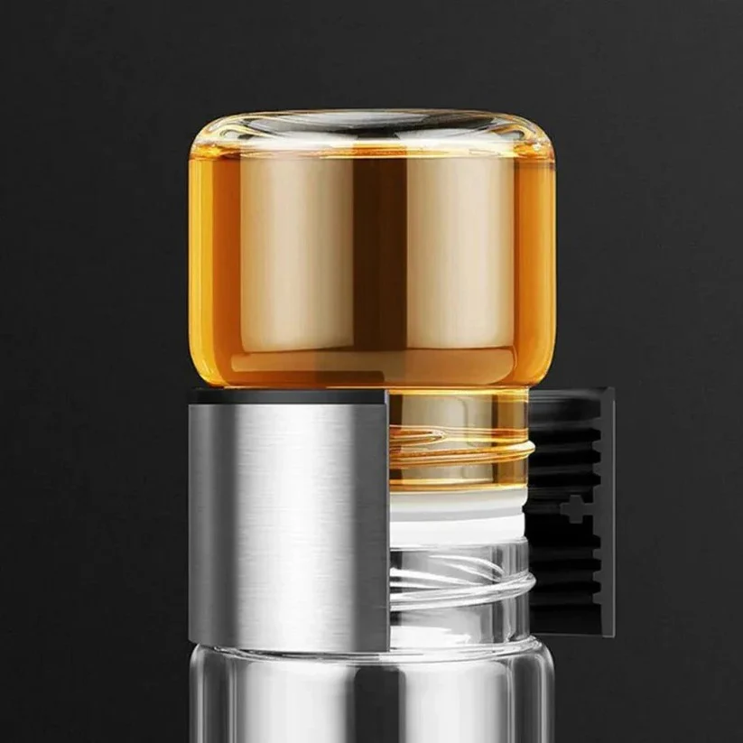 Portable Glass Water Bottle with Tea Filter and Insulated Sleeve - Image 4