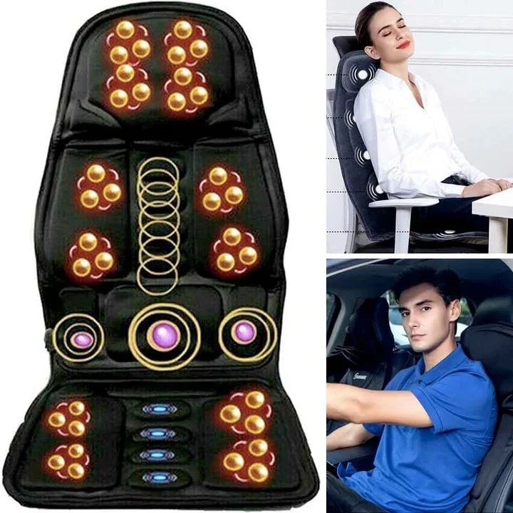 Portable Heated Massage Chair Pad with 8 Vibration Modes - Image 2