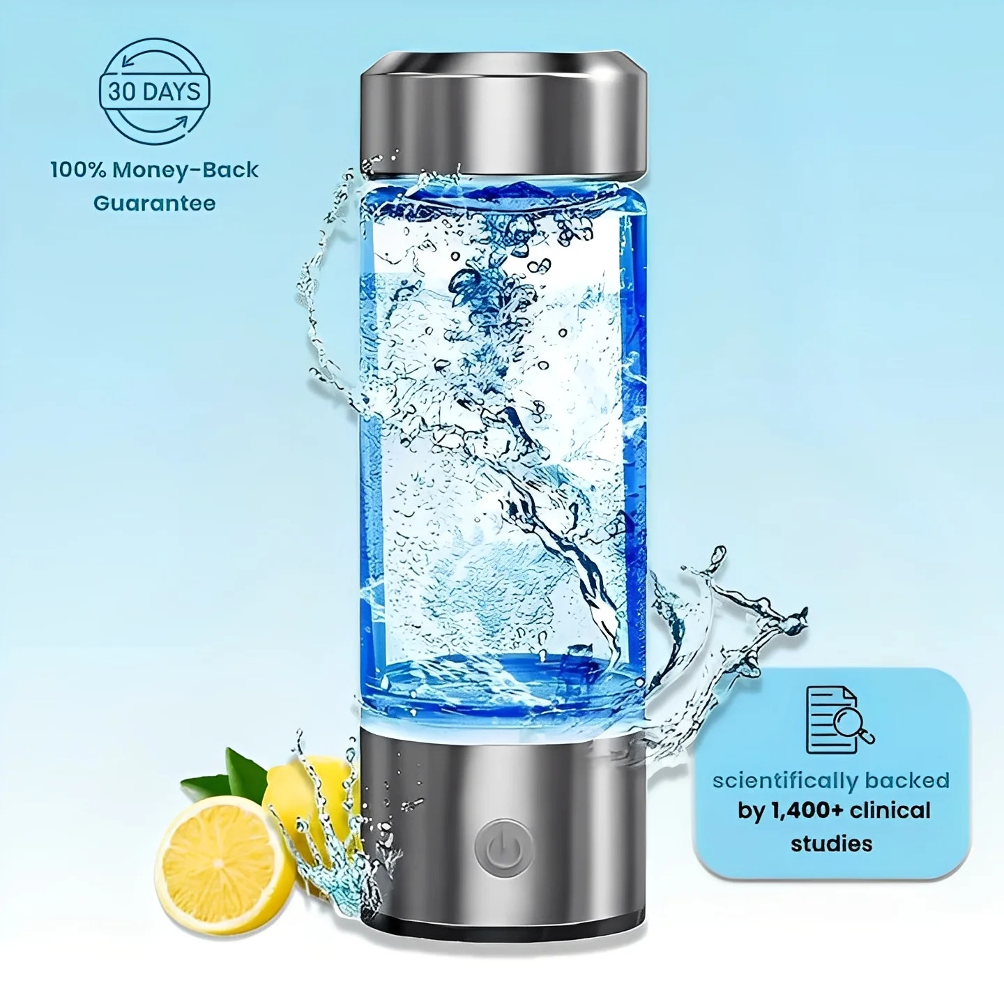 Portable Hydrogen Water Bottle with USB Rechargeable Base - Image 6