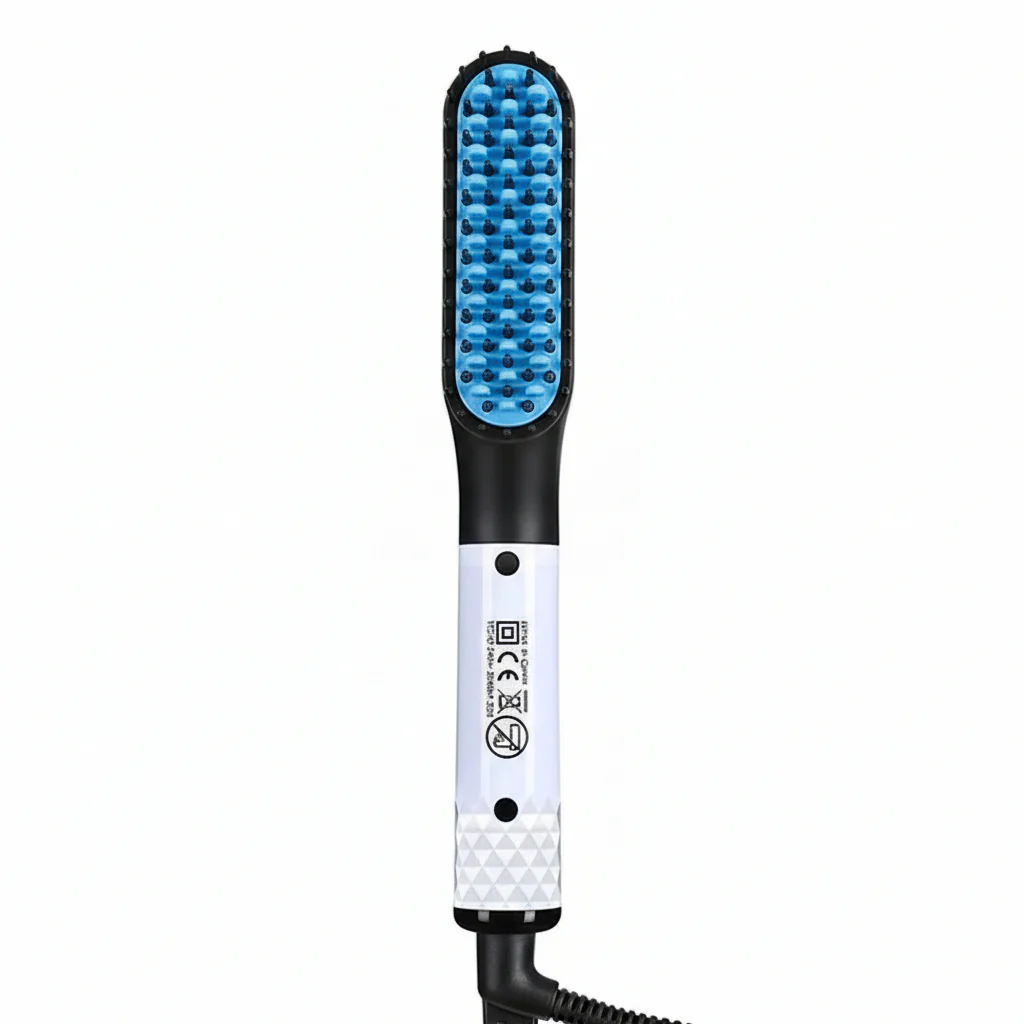 Portable Mini Beard Straightening Brush with Ceramic Heating Technology - Image 2