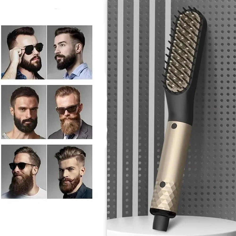 Portable Mini Beard Straightening Brush with Ceramic Heating Technology - Image 7