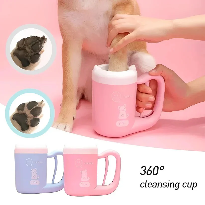 Portable Pet Paw Washing Cup with Soft Silicone Cleaning Bristles for Mud and Dirt Removal - Image 7
