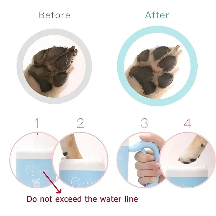 Portable Pet Paw Washing Cup with Soft Silicone Cleaning Bristles for Mud and Dirt Removal - Image 9