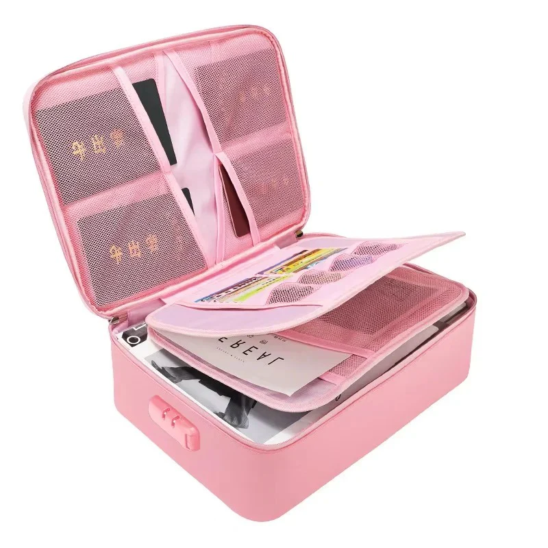 Portable Document Organizer with Reinforced Handles and Zippers - Image 2