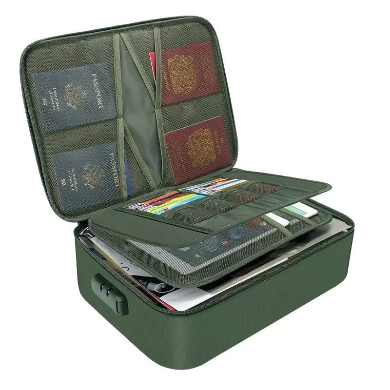 Portable Document Organizer with Reinforced Handles and Zippers - Image 4