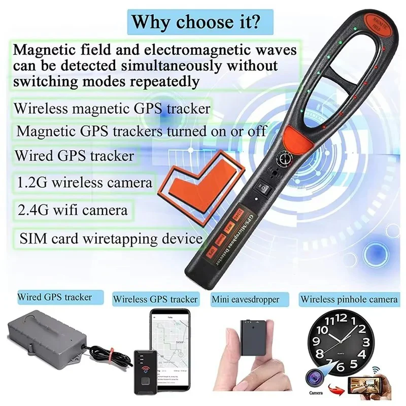 Portable RF Signal and Magnetic Device Detection Scanner - Image 3
