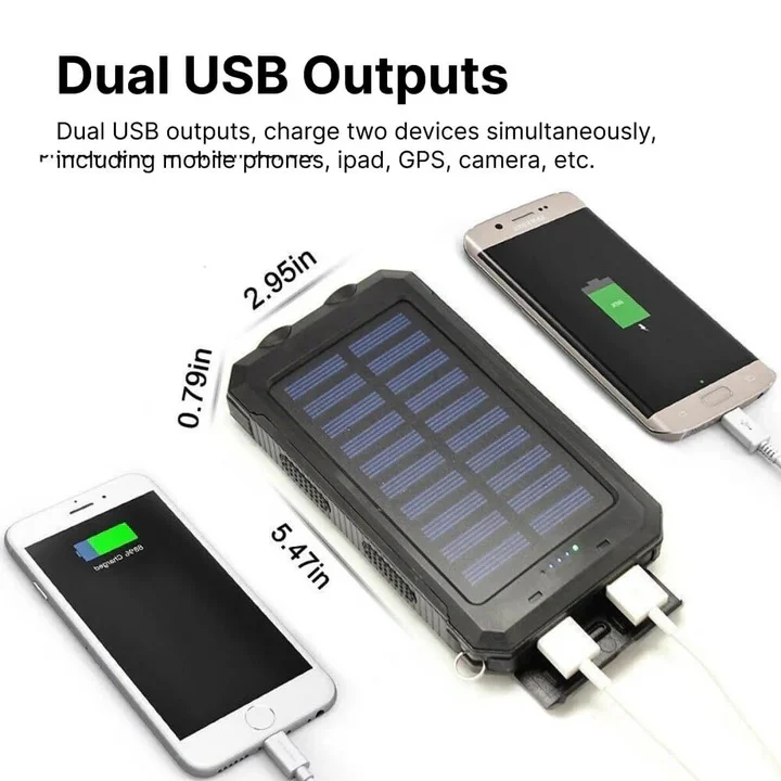 Portable Solar Power Bank With Dual USB Outputs - Image 11