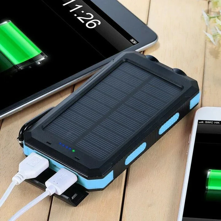 Portable Solar Power Bank With Dual USB Outputs - Image 2