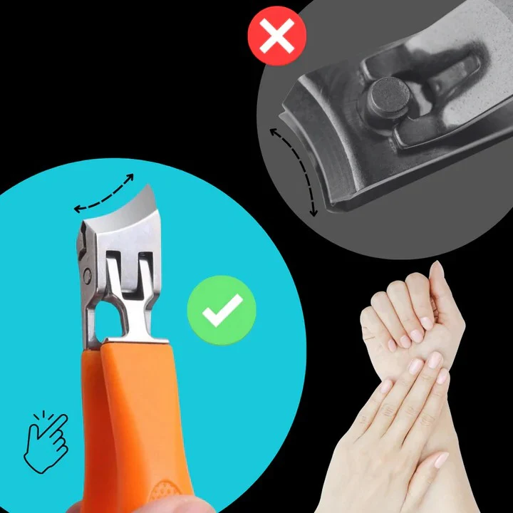 Manual Wide Jaw Nail Clipper with Curved Cutting Edge - Image 3