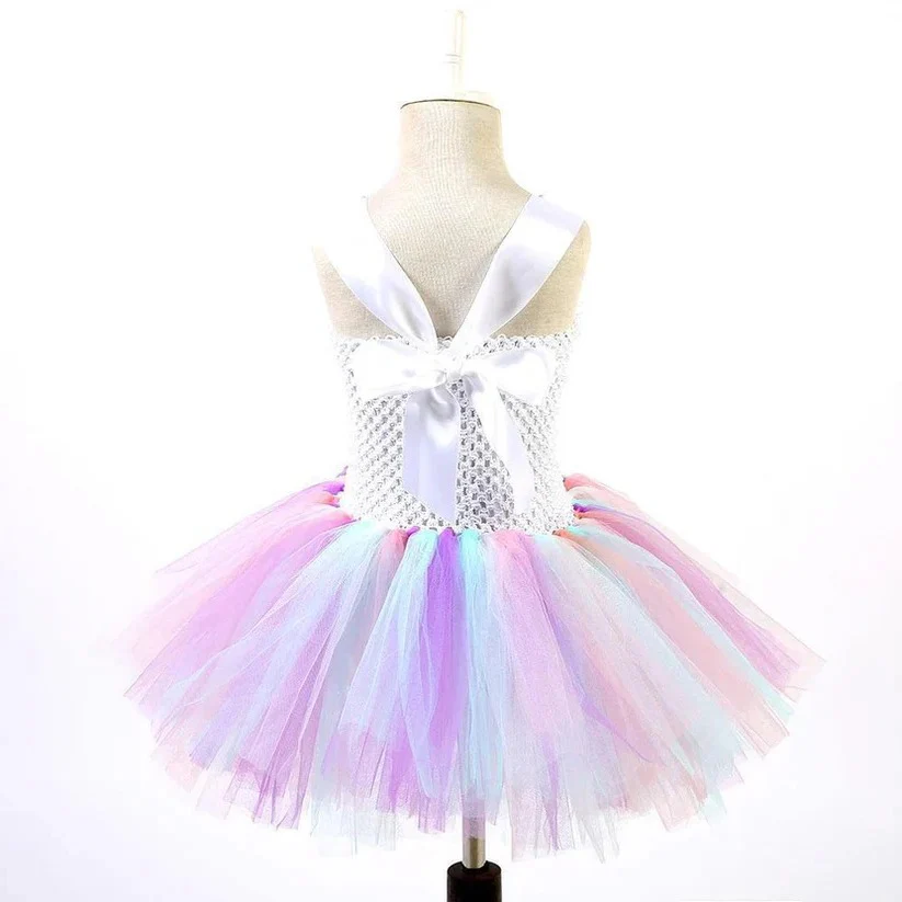 Unicorn Tulle Dress for Girls with Matching Headband - Image 10