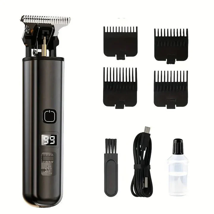Rechargeable Hair Trimmer with Detachable Blade and LED Indicator - Image 2